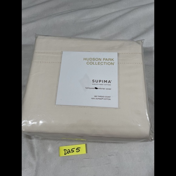 NIB [‎ Full/ Queen ] Duvet Cover for Hudson Park in IVORY 680TC Supima - Picture 1 of 11